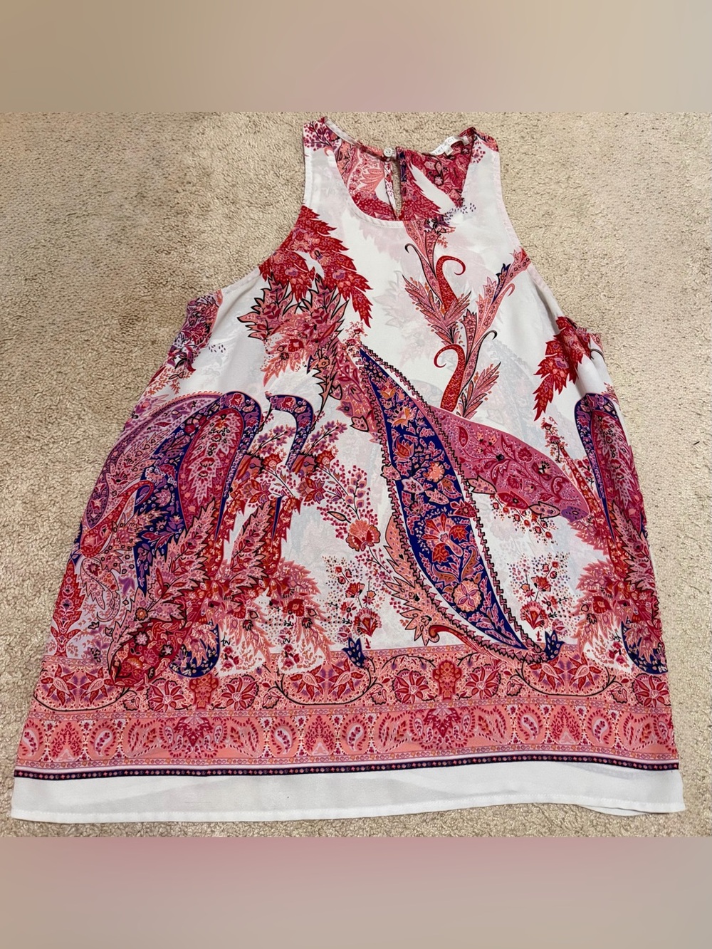 NWOT. Paisley Print Sleeveless Tank - Picture 2 of 6